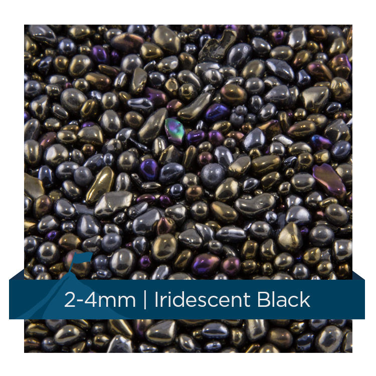 Versa Glass Iridescent Black-2-4mm