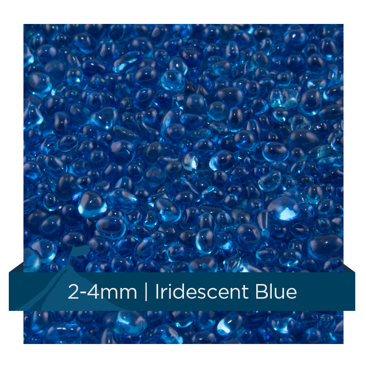 Versa Glass Iridescent Blue 2-4mm
