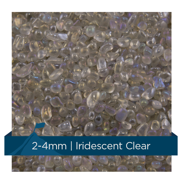 Versa Glass Iridescent Clear 2-4mm