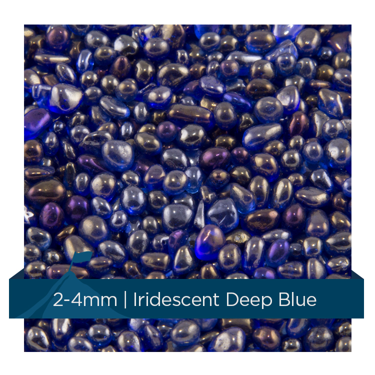 Versa Glass Iridescent Deep Blue 2-4mm