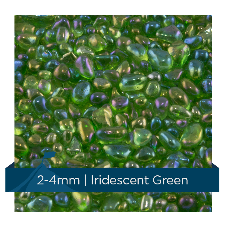 Versa Glass Iridescent Green 2-4mm